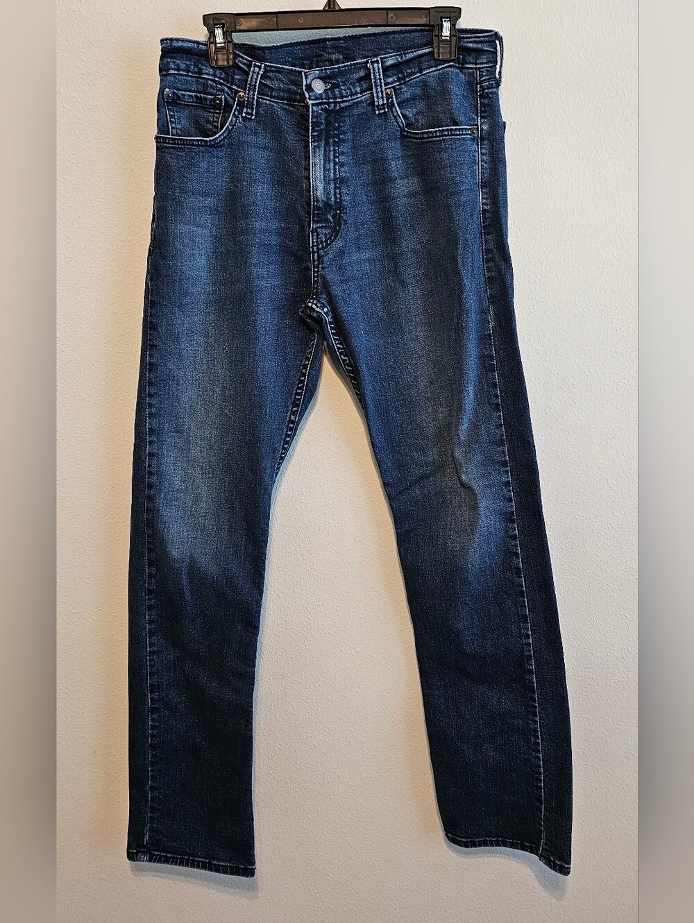 Levis 513 Slim Straight Mens Jeans 32x32 Blue Denim Zip Fly